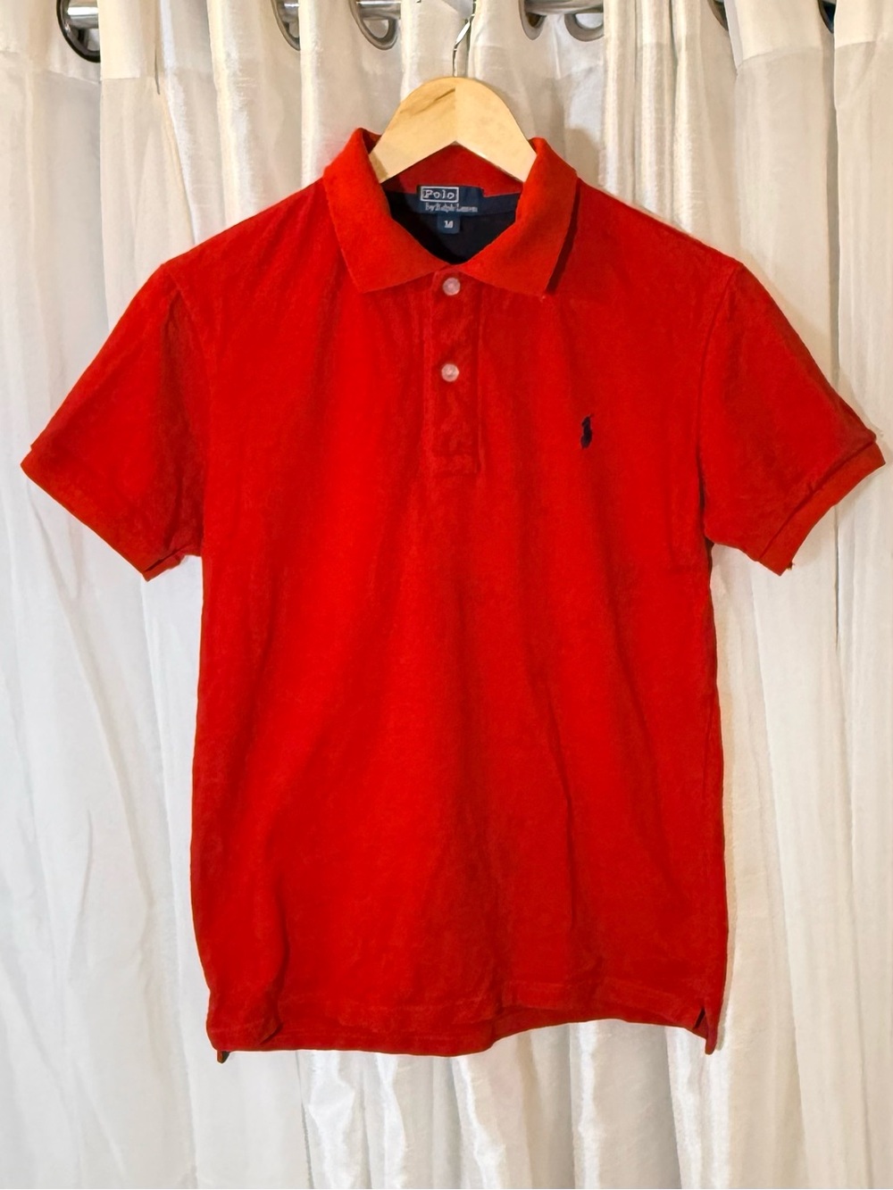 Ralph Lauren Men's Red Polo with Navy Pony